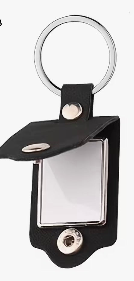 Kustom PU Leather Photo Keychain