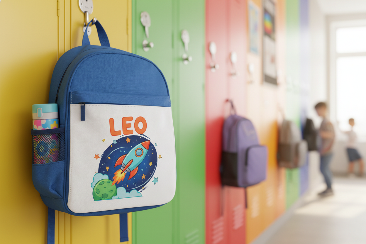 Backpack on locker