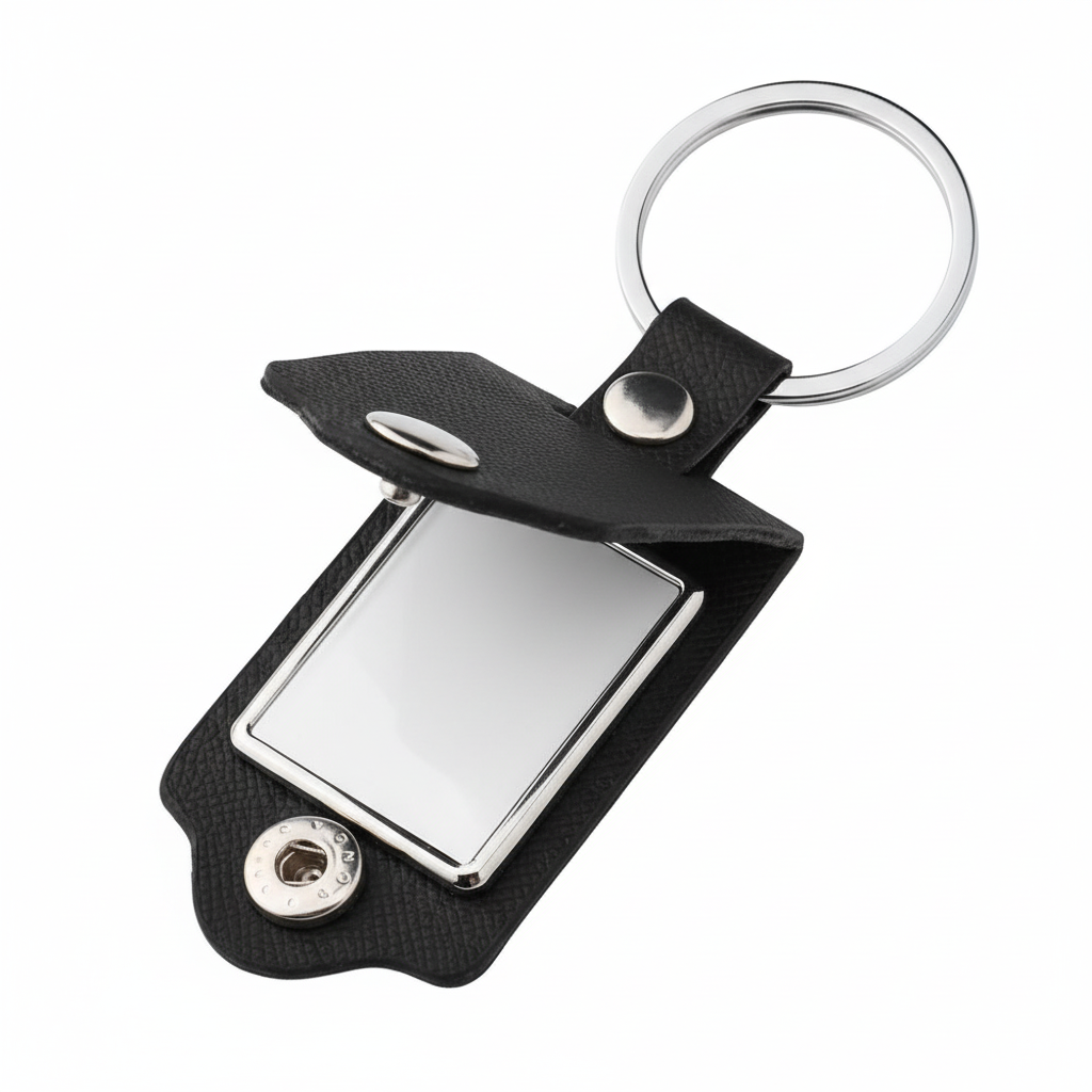Blank PU leather keychain