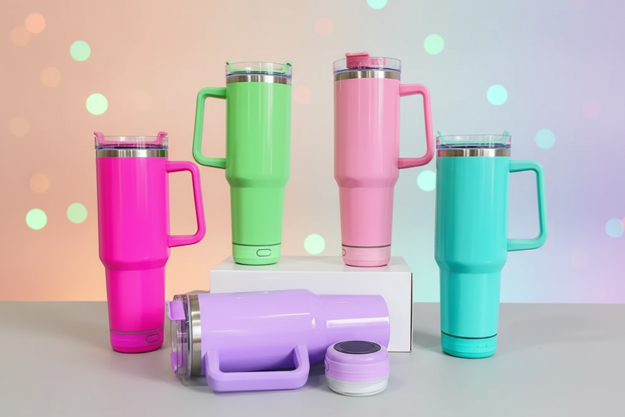 Bluetooth Speaker Tumblers with Professional Background