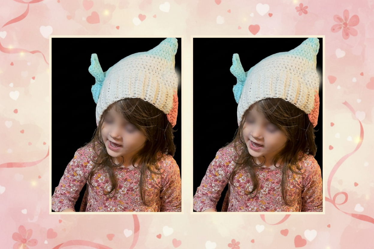 Cat ear beanie Valentine collage