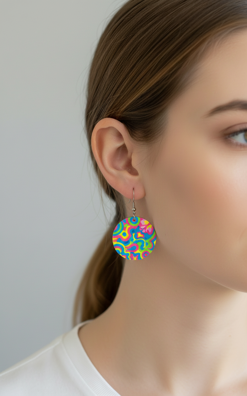 Customize earrings with the design of your choice choose your style and get the perfect pair! Mockup example