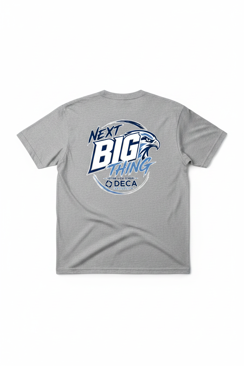 DECA Gray Tee Back Mockup