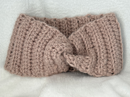 Kustom Hand Crocheted Ear Warmer Knotted Headband