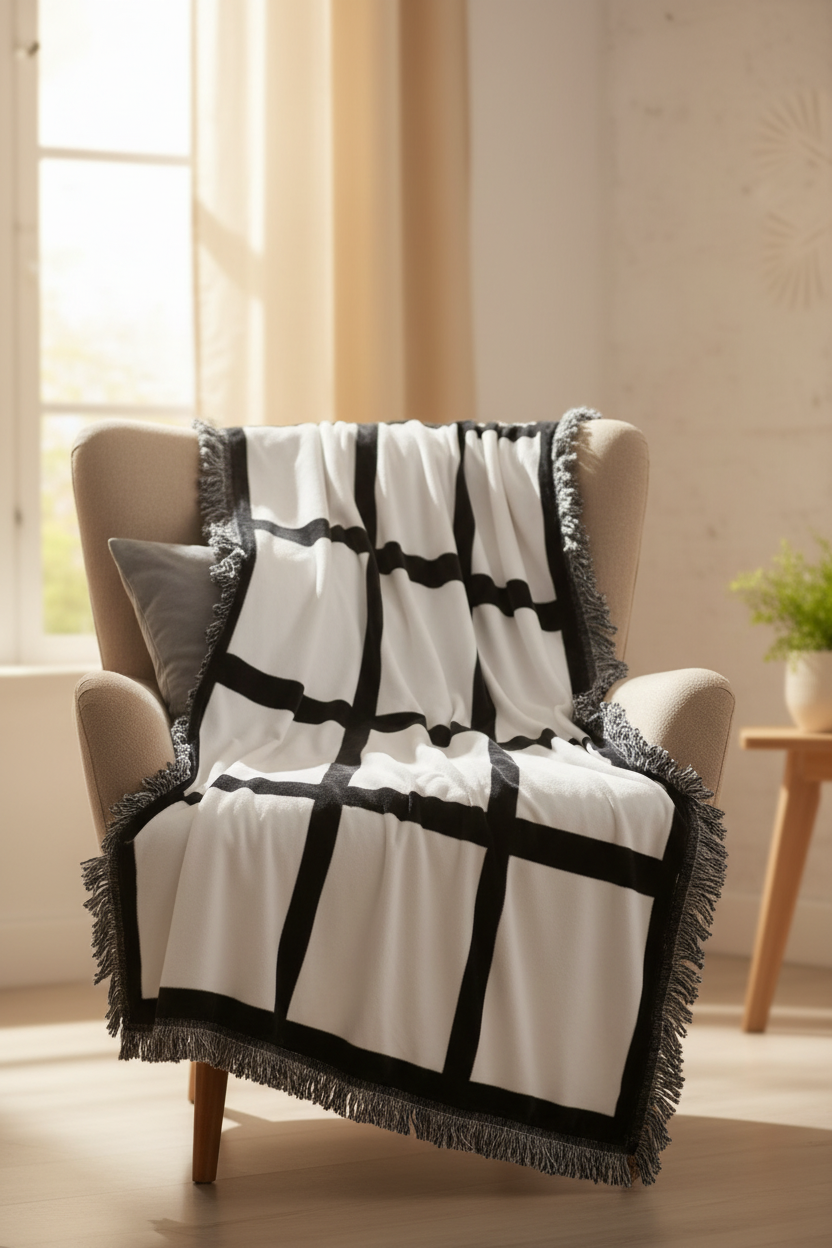Enhanced 9-photo blanket template