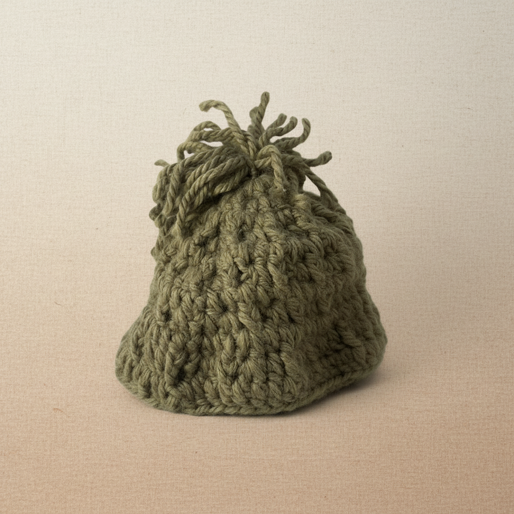 Enhanced olive green beanie square