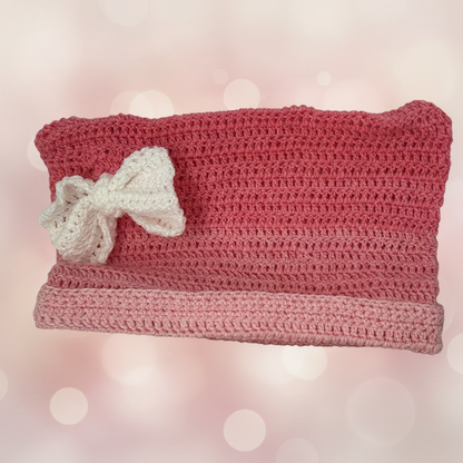 Enhanced pink beanie
