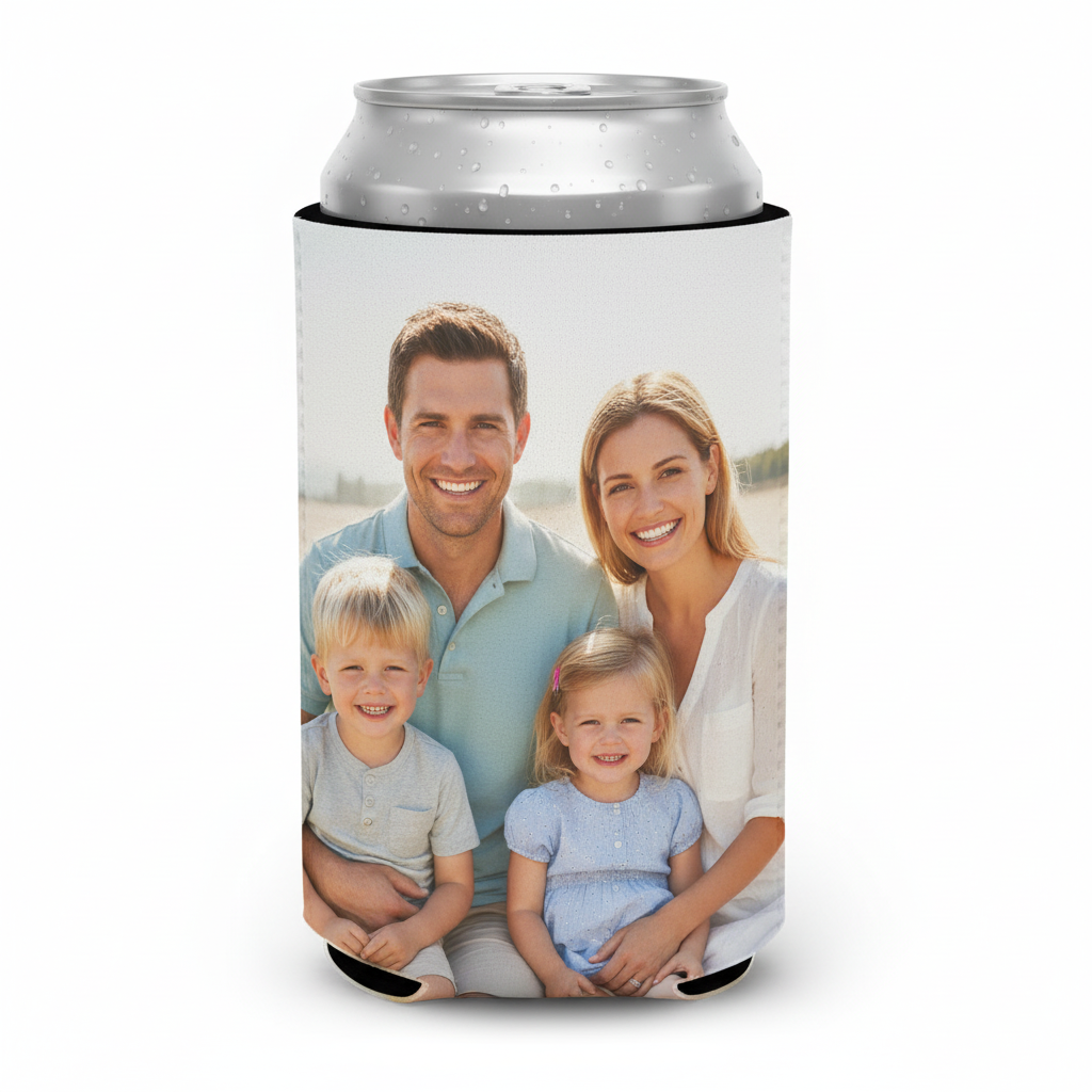 Family photo koozie
