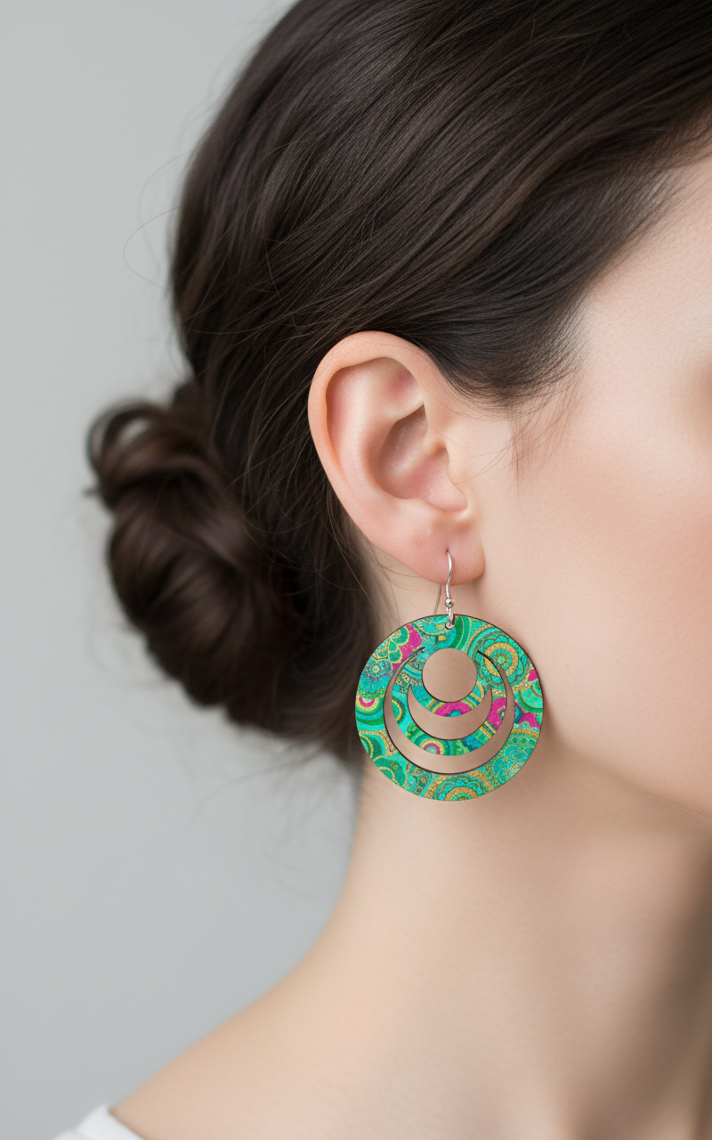 Customize earrings with the design of your choice choose your style and get the perfect pair! This is a mockup example