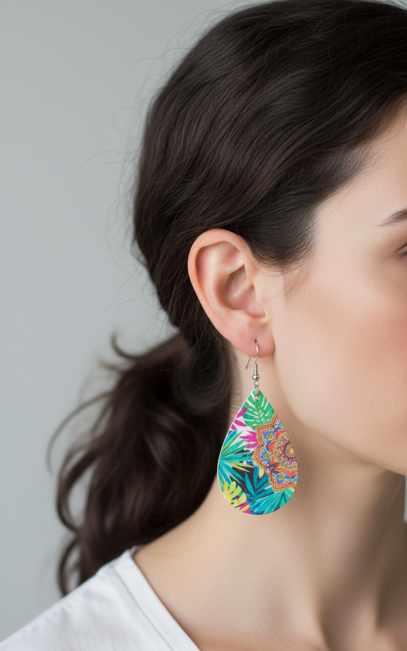 Customize earrings with the design of your choice choose your style and get the perfect pair! Mockup example