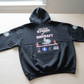 Gray pullover hoodie back view
