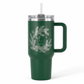 Green 40oz with top silver trim only