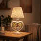 Heart lamp with family photo