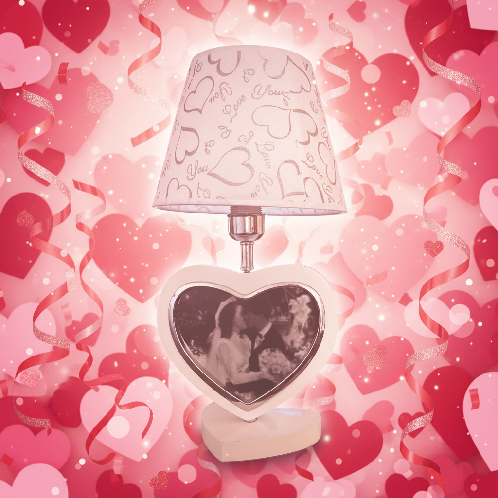 Heart Photo Lamp - Valentine's Background