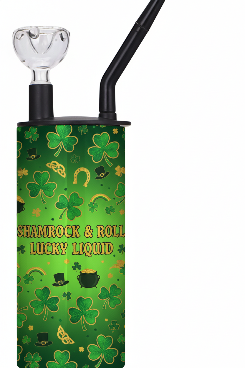 Hookah Tumbler with St. Patrick's Day Design