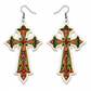 Christmas Gothic Cross Earrings Mockup example