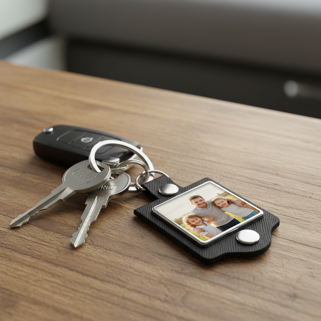 Keychain on car keys