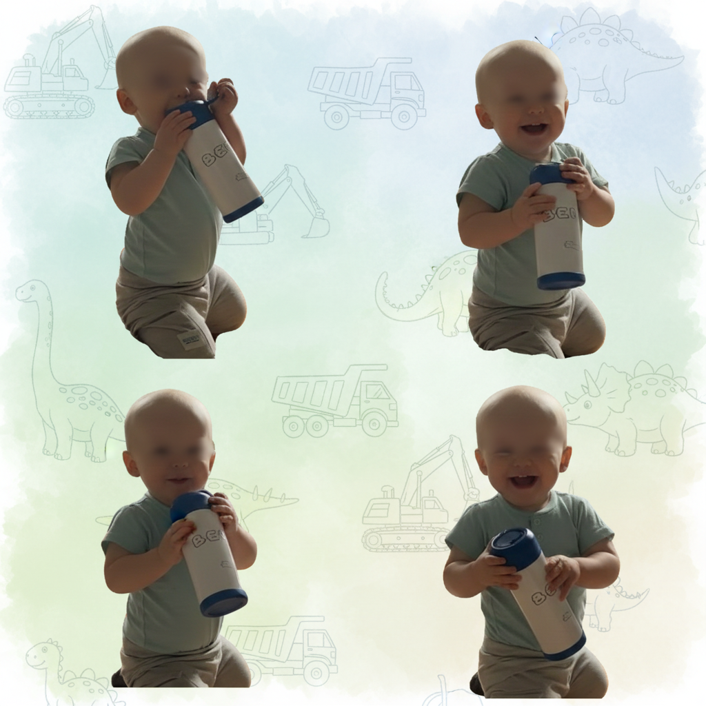 Kids Cup Collage with Light Background