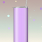 Lavender Purple Tumbler with Plastic Straw