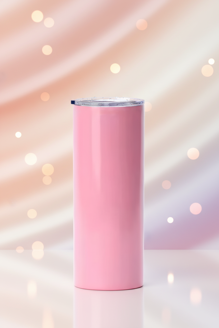 Light Pink Tumbler with Professional Background