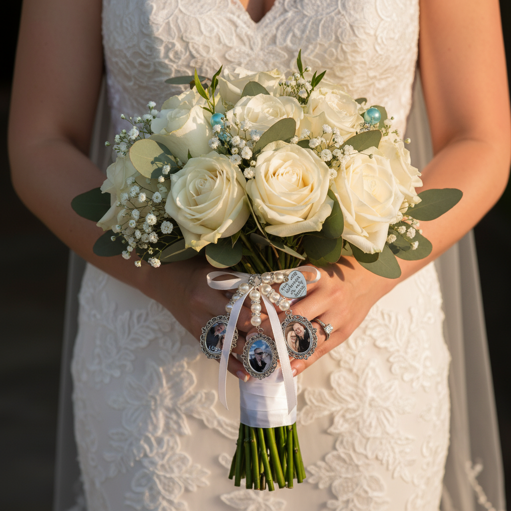 Memorial Bridal Bouquet Charm - Bride Lifestyle