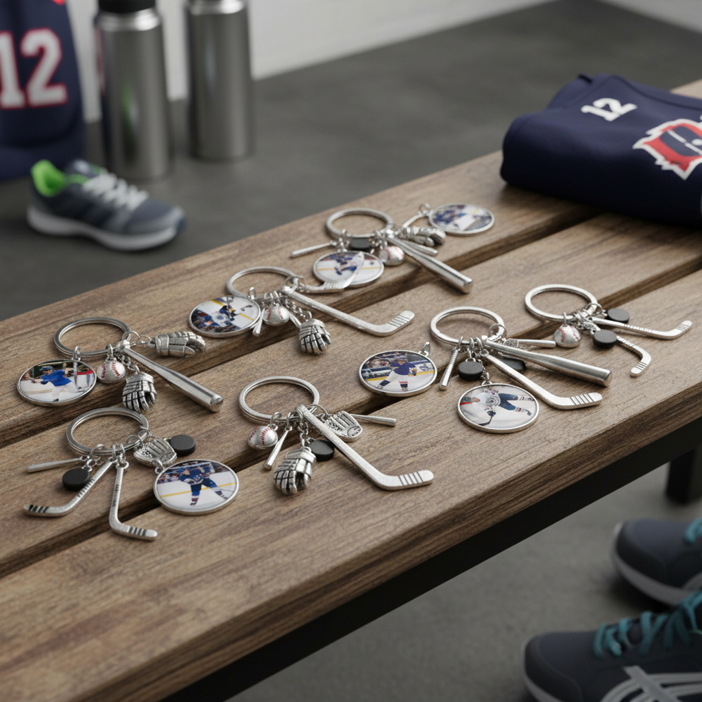 Multiple team keychains