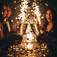 New Year's celebration with champagne flutes