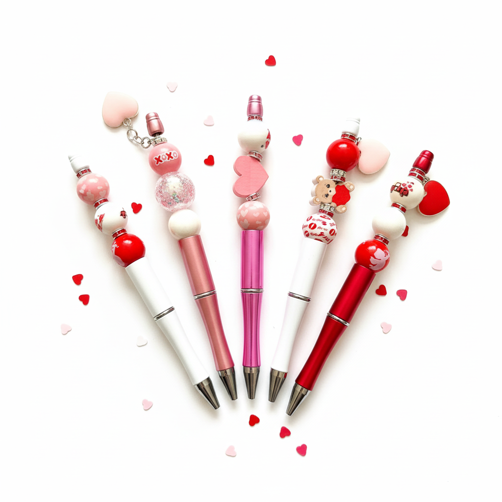 Personalized Beaded Pens - Valentine's Gift