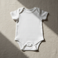 Plain white baby onesie