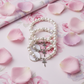 Prayer bracelet with floral design