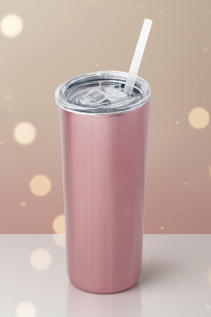 Rose Pink Tumbler with Professional Background