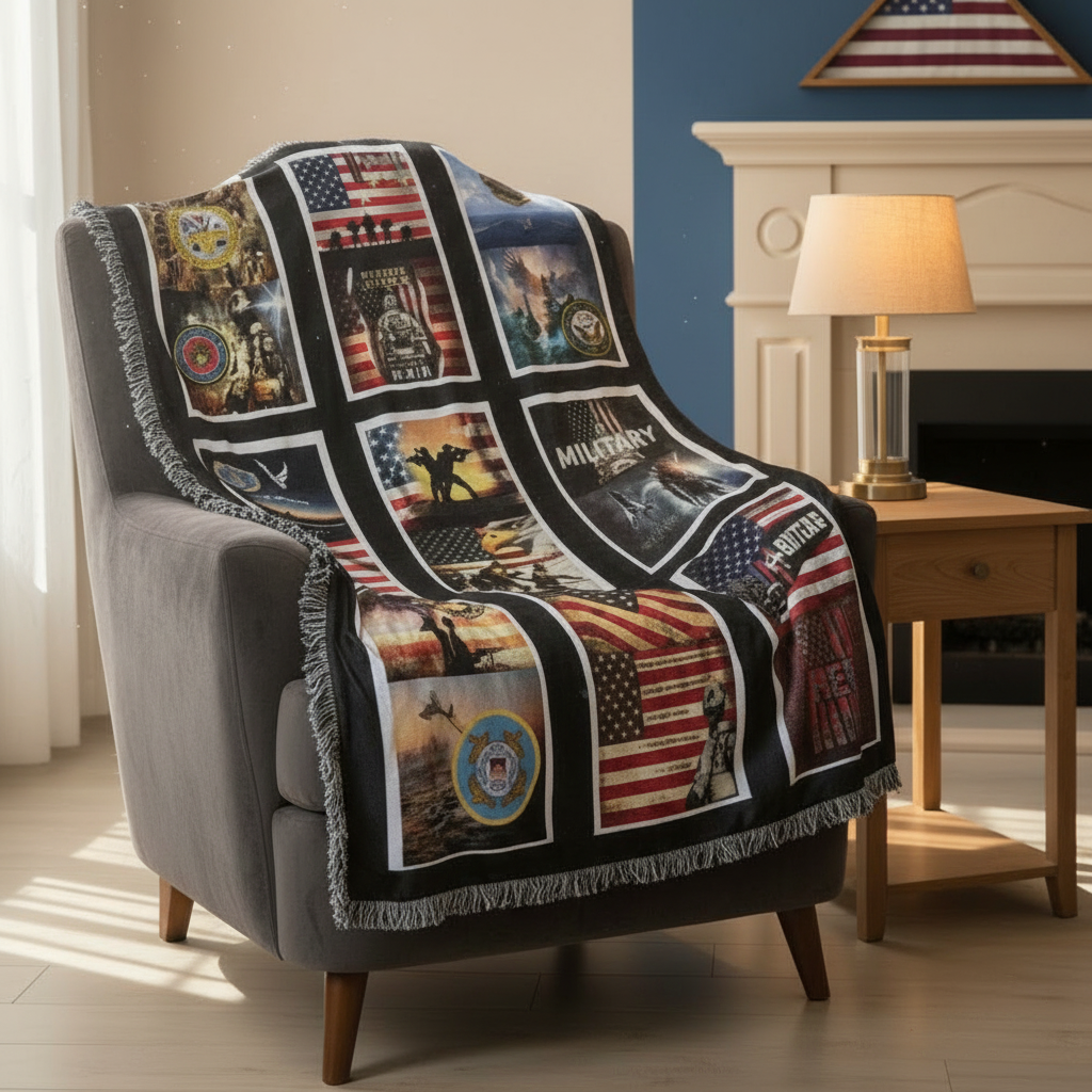 Square format military blanket - compact