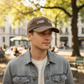 Square lifestyle photo of solid color hat