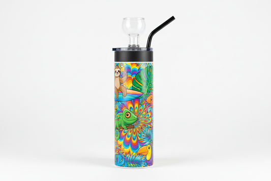 Tall colorful hookah tumbler