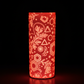 White Tumbler with Design Glowing Red in the Dark