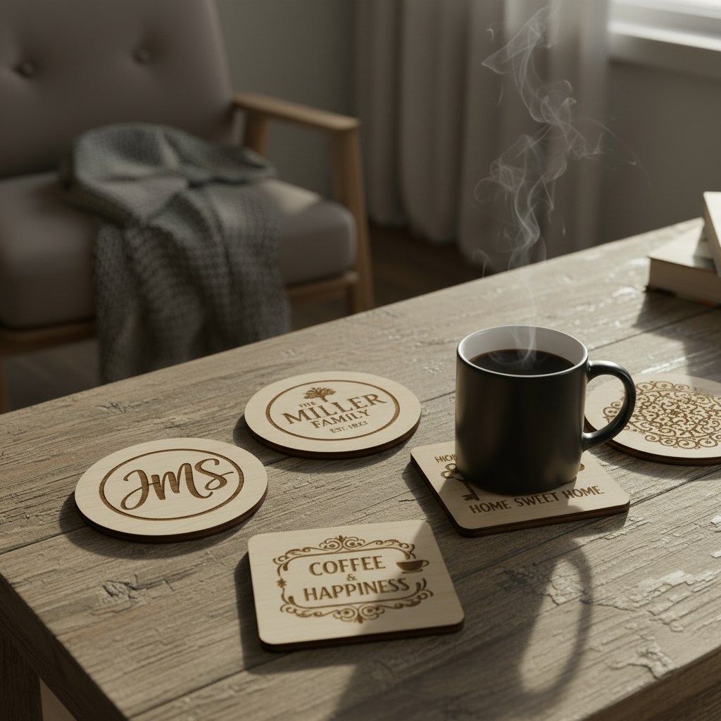Wooden coasters main image